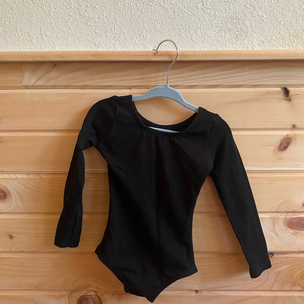 Black Kids Long Sleeve leotard